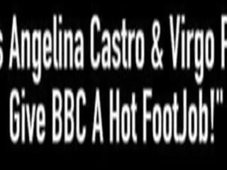 BBWs Angelina Castro & Virgo Peridot Give BBC A splendid FootJob&excl;